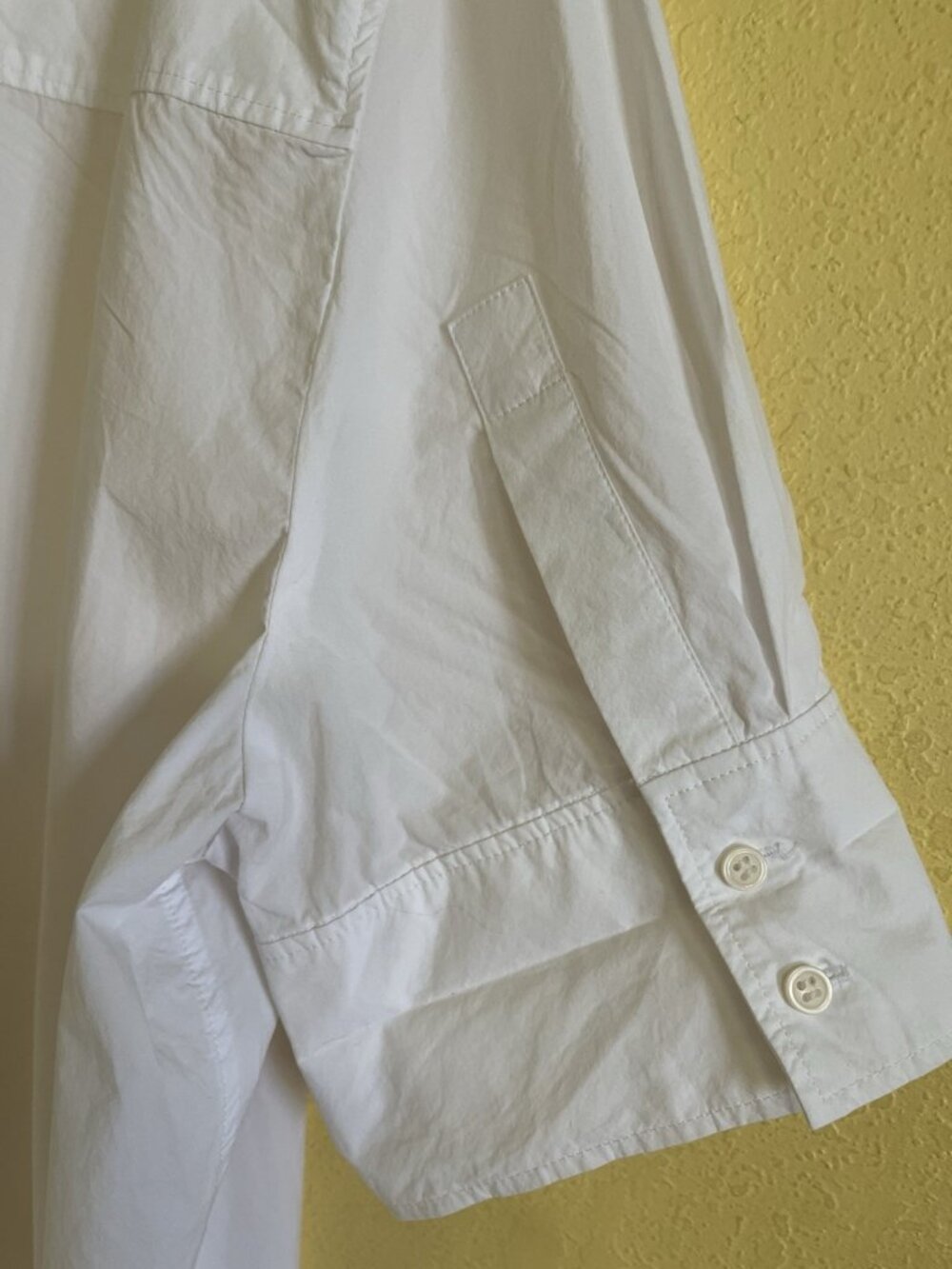 COS Women’s Shirt Dress Minimalist Lagenlook White Cotton Relaxed Size 12 Summer - Picture 10 of 13